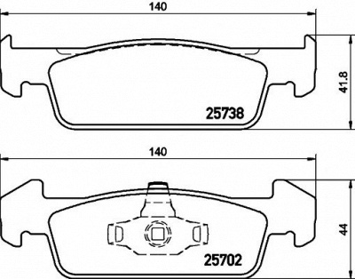 HELLA PAGID 8db355020421 -  Комплект тормозных колодок, дисковый тормоз
